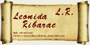 Leonida Ribarac vizit kartica